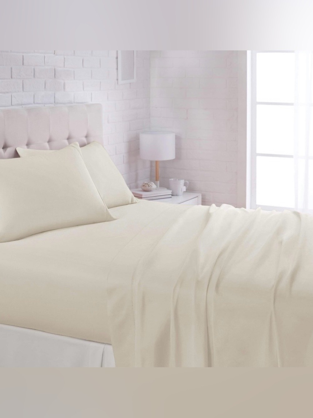 Queen Sheets 100% Brushed Microfiber BEIGE (Flat sheet plus pillowcases only)